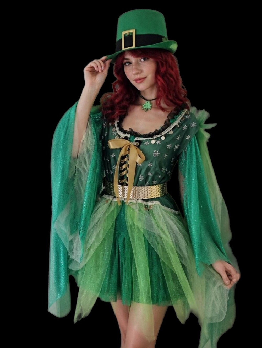 Upcycled Leprechaun Fairy Costume Set Halloween Costume Size M
